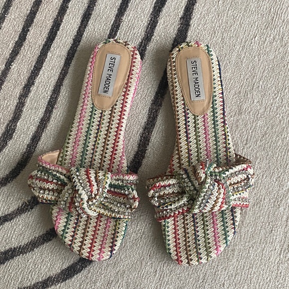 Steve Madden Shoes - Steve Madden Colorful Woven Slide Sandals